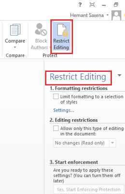 restrict editing in word restrict editing in word