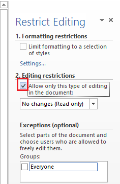 Restricted editing in word 2013 restricted editing in word 2013