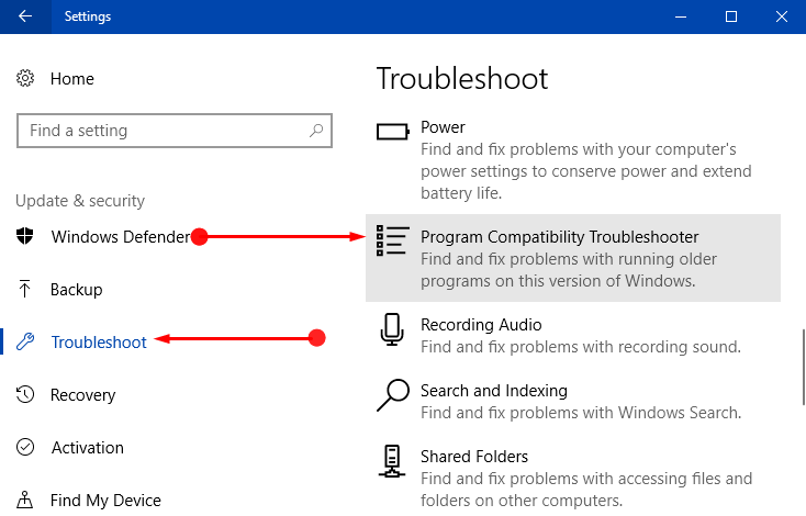 Run Program Compatibility Troubleshooter on Windows 10 Photo 2