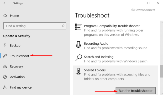 How to Run Shared Folder Troubleshooter in Windows 10