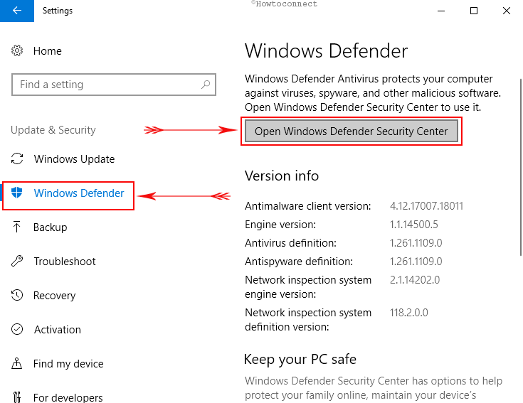 Run Windows Defender to treat the viruses image 2