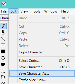 Save Character As In Edit Menu Save Character As In Edit Menu