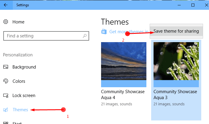 Save Themes for Sharing On Windows 10 image 2