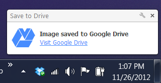 save to Google Drive message