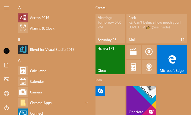 Scroll bar Windows 10 October 2018 Update
