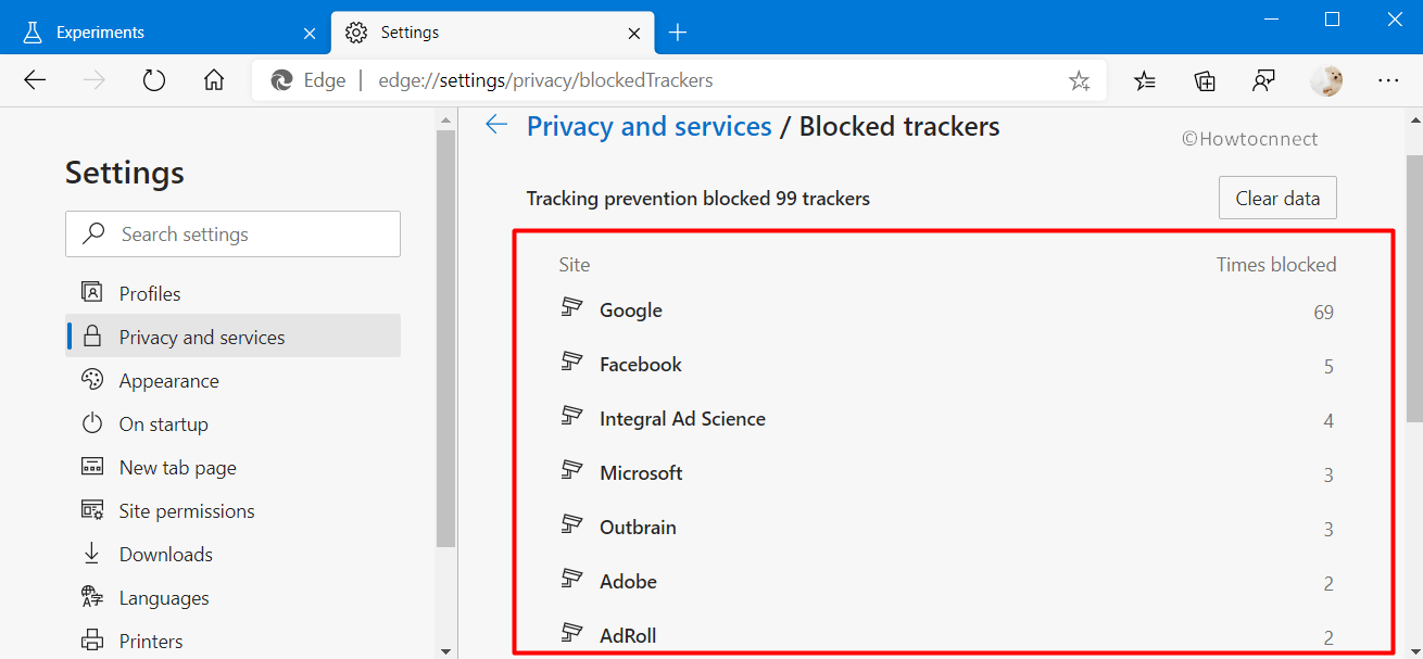See Blocked Trackers in Edge Chromium Browser Pic 11
