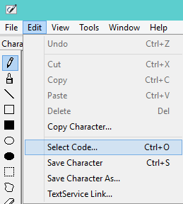 Select Code Option In Edit Menu select Code Option In Edit Menu