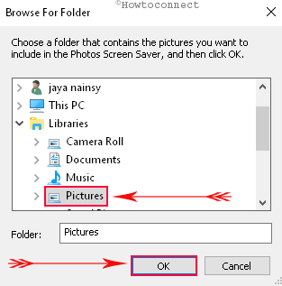 Select the folder to show the pictures in slideshow pic 2
