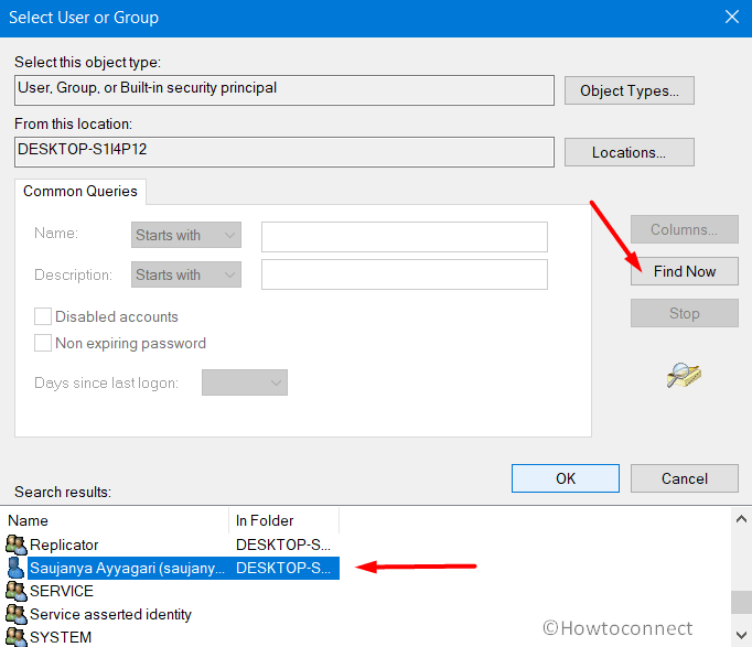  Select username to change registry permission in Windows 10 Image 2
