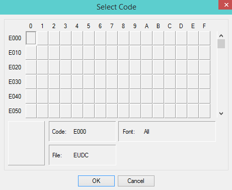 Selection of Hexadecimal Code for the New Character