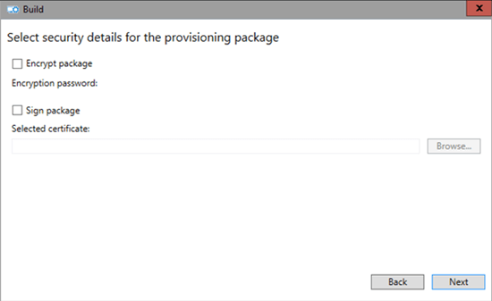 Set password or certificate as per personal choice to Get Windows 10 Enterprise From Pro