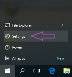 Settings shown under Start Menu
