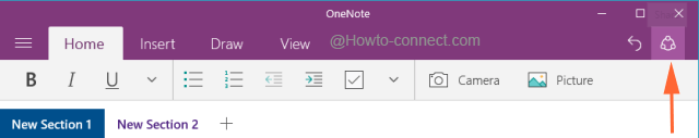 Share the notes using the Share button of Windows 10 OneNote app