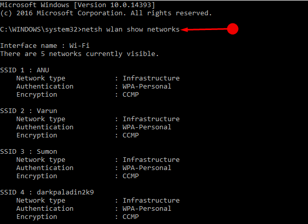 Show and Hide WiFi Networks in Windows 10 image1