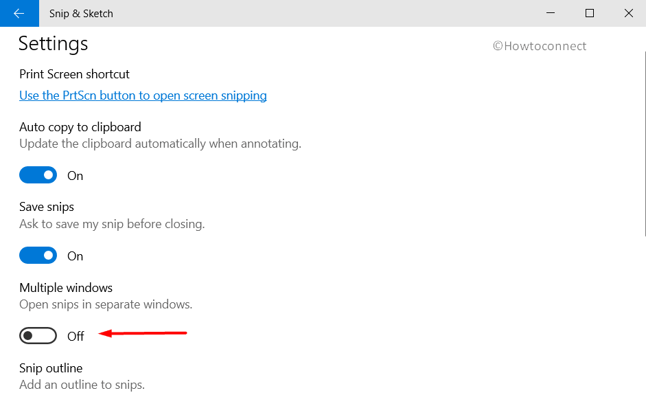 Single Window Mode in Snip & Sketch Windows 10 Pic 2