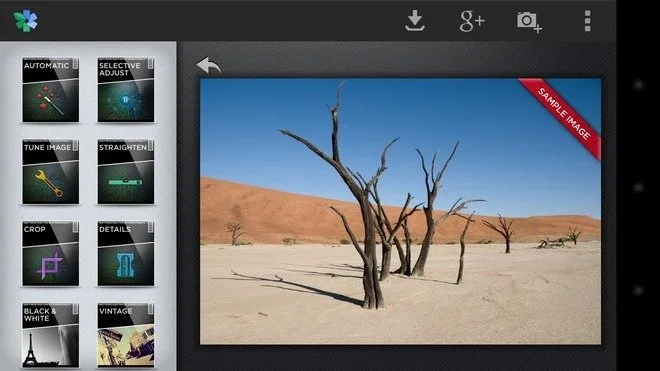 snapseed app main screen