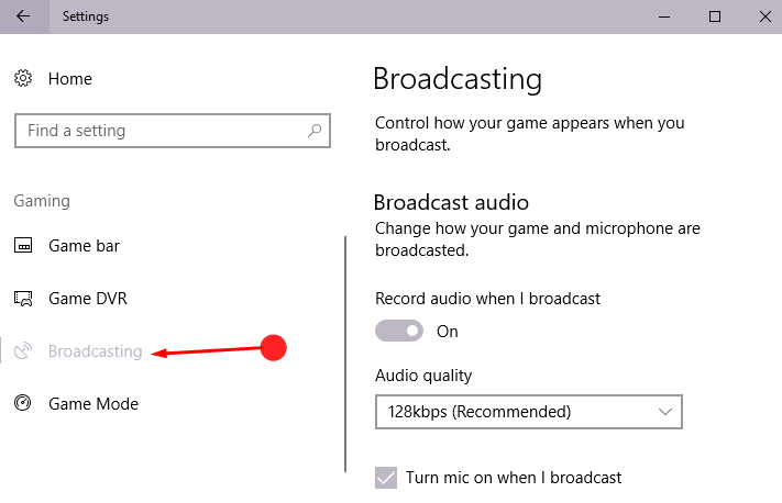Start Broadcast PC Games Using Beam in Windows 10 photo 2