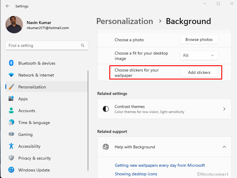 Stickers in Windows 11