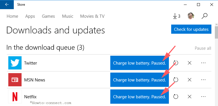 Store App Paused in Download Queue, Won't Resume Update in Windows 10 image