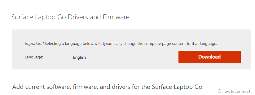 Surface Laptop Go Drivers and Firmware update March 2021
