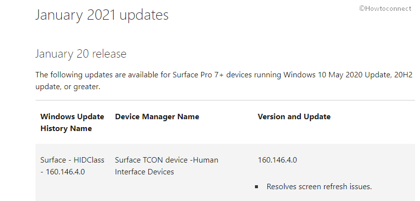 Surface Pro 7+ Firmware update