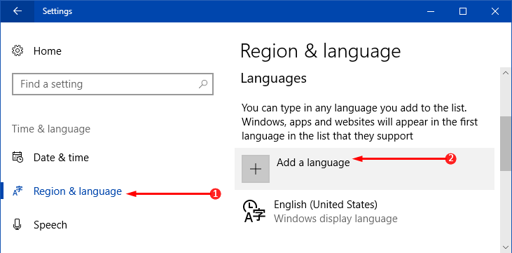 Switch Default Language in Windows 10 Picture 2