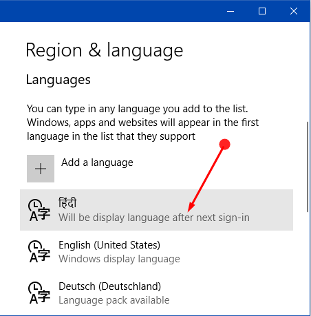 Switch Default Language in Windows 10 Picture 6