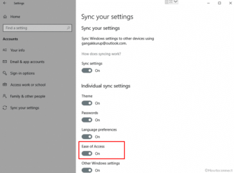 How to Configure Sync your Settings in Windows 10