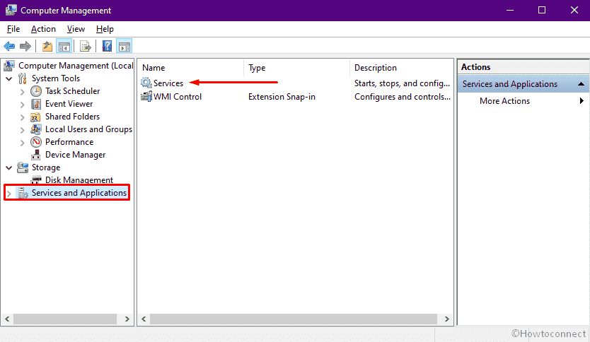 Take help of Computer Management to open Services