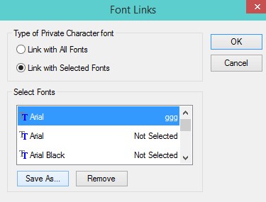 Link with Selected Fonts Ok Link with Selected Fonts Ok