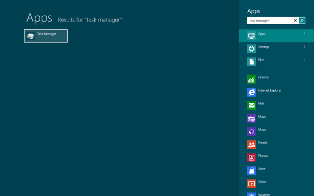 Task Manager in app search box How to Disable Program from Startup in Windows 8, 10