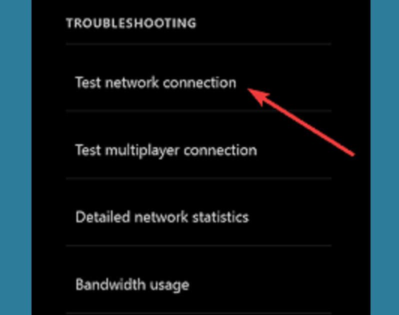 Test network connection