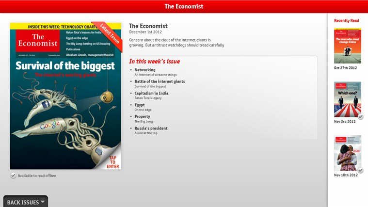the economist app for windows 8