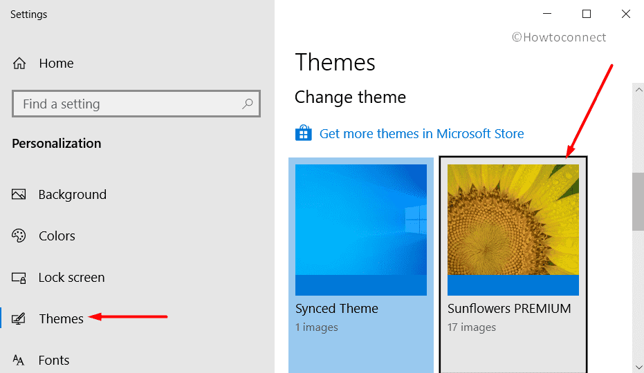 Themes Settings Page with downloaded themes Image 2