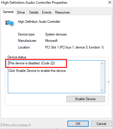 This device is disabled (Code 22)