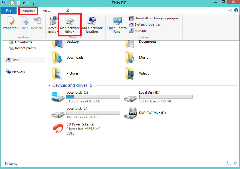 This_pc Tips to Map OneDrive in This PC on Windows 8.1 PC