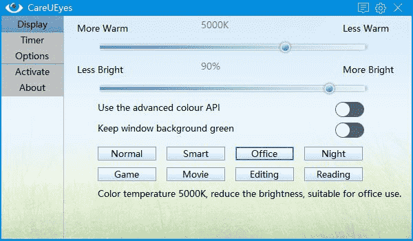 Top 10 Best Brightness Control Software for Windows - CareUEyes Screen Dimmer