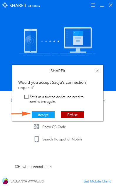Transfer Large Files Using SHAREit on Windows 10 picture 5