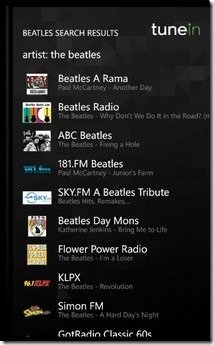Tunein radio app for WP8 tunein radio app for wp8
