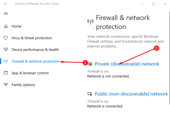 Turn On / Off Firewall & Network Protection on Windows 10 image 3