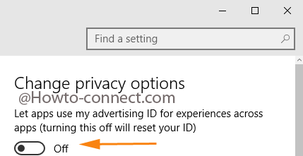 Turn off the advertising slider in Windows 10