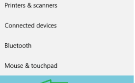 Typing in the left bar of options under Devices