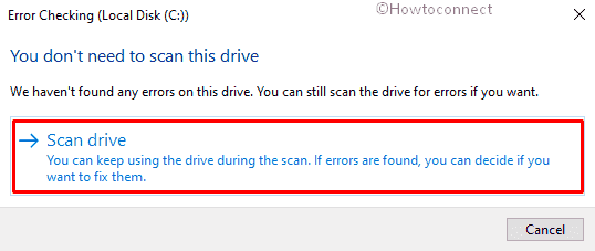UDFS FILE SYSTEM-scan drive while error checking