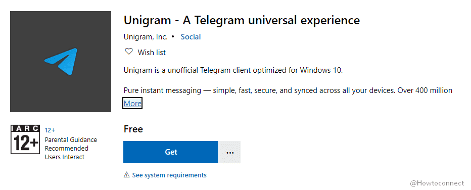 Unigram 4.0 for Windows 10 Microsoft Store