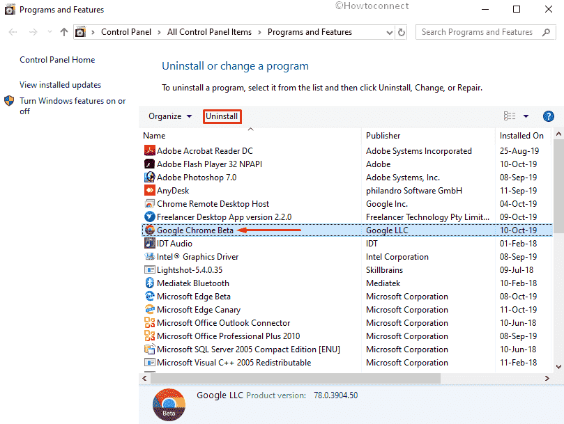 Uninstall Chrome from Control Panel image 11
