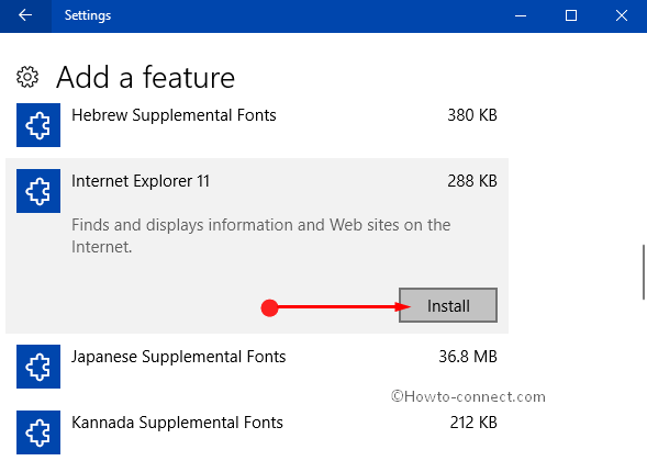 Uninstall Install Internet Explorer 11 (IE11) on Windows 10 Image 6