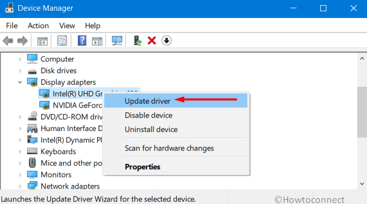 Update Graphics Card driver in Windows 10 Image 2