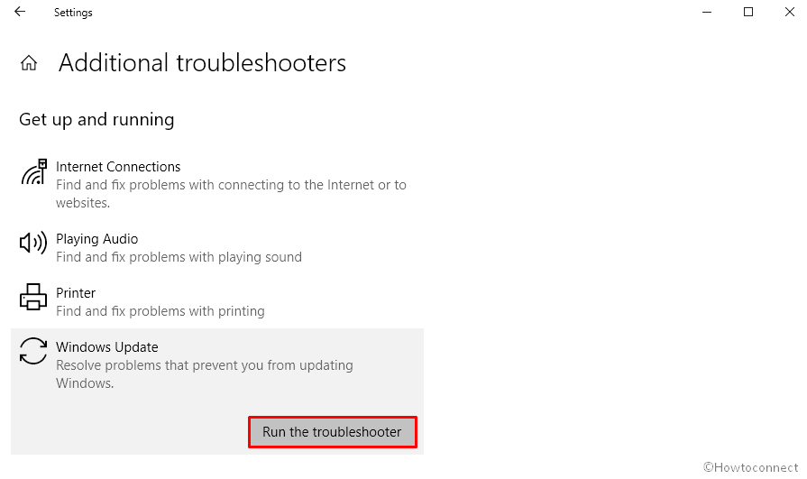 Update error 0x800f090 - Run Windows Update troubleshooter