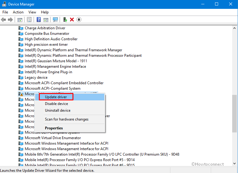 Update old driver through device manager