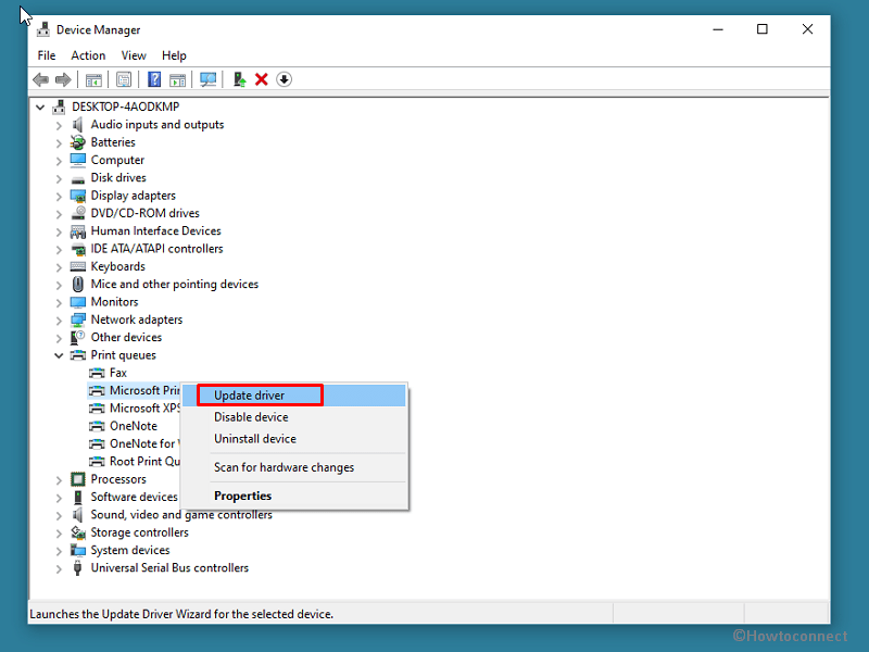 Update printer driver